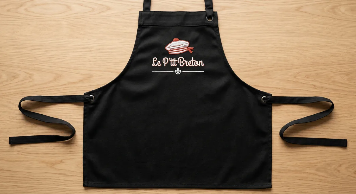 Embroidered restaurant apron