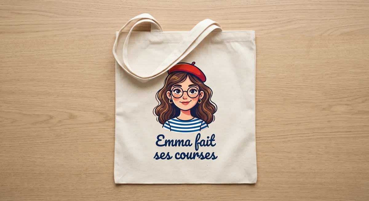 Tote bag imprimé DTF personnalisé entreprise